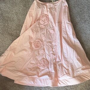 Anthropologie Light Pink A-Line Skirt